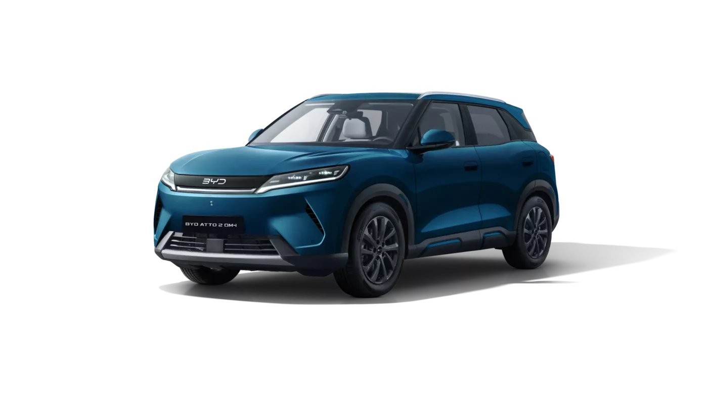 BYD ATTO 2 DM-i 2026 vue trois quarts avant