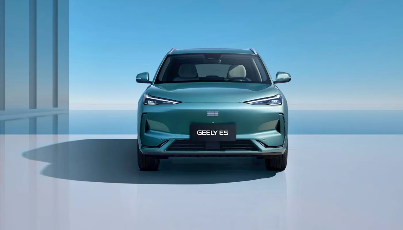 Geely E5 électrique 2026 vue extérieure